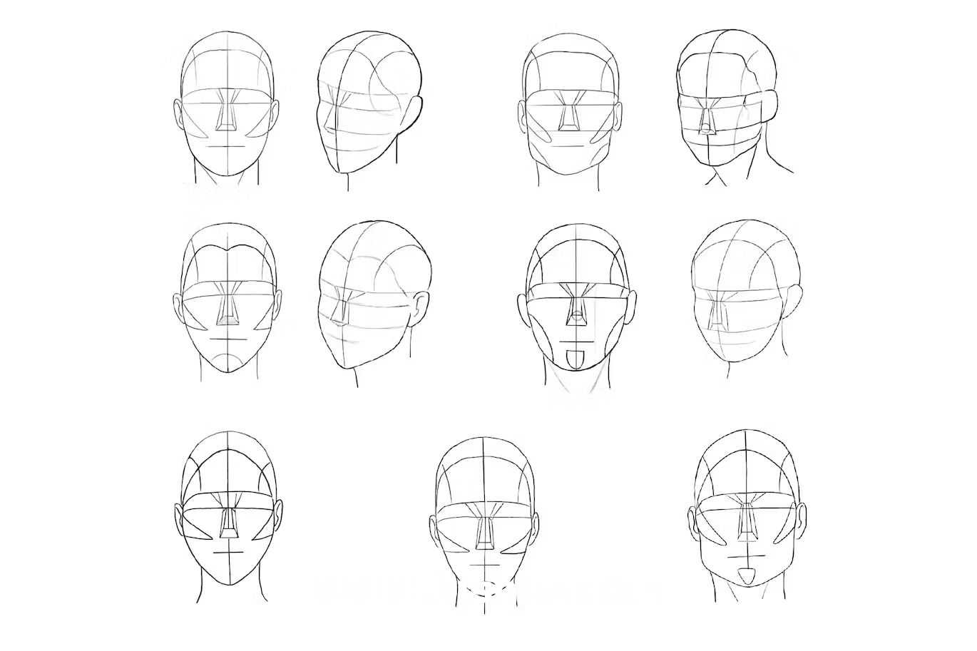 Procreate笔刷丨10枚面部图案纹理笔刷